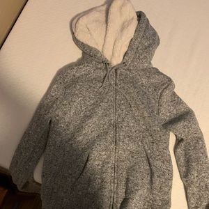 Fuzzy zip up sweater